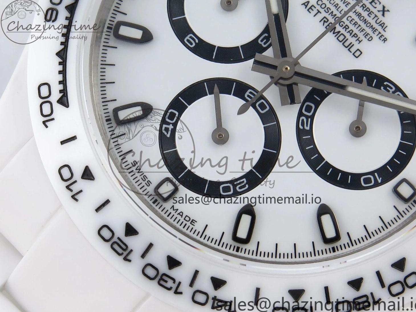 MiroTime 0319 Daytona AET White Ceramic Case and Bracelet Black Dial N6F Best Edition SA Seasonal 1195